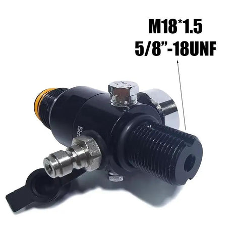 HPA Regulator Valve For Paintball And Airsoft Gear PCP CO2 Nitrogen Tanks 4500psi Inlet With 800psi 1800psi 2200psi Outputs 800psi M18x1.5