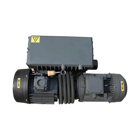 HPDMC 175CFM 10HP 220V/60Hz/3PH Single Stage Oil Sealed Rotary Vane Vacuum Pump NPT 2, top view, industrial equipment
