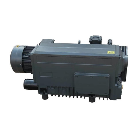 Side view of HPDMC 175CFM 10HP 220V/60Hz/3PH Single Stage Oil Sealed Rotary Vane Vacuum Pump NPT 2 for industrial use