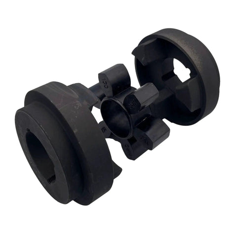 Shaft Coupling Rubber Element HRC150 No Taper Lock Bushes for industrial machinery showing rubber component and metal hubs.