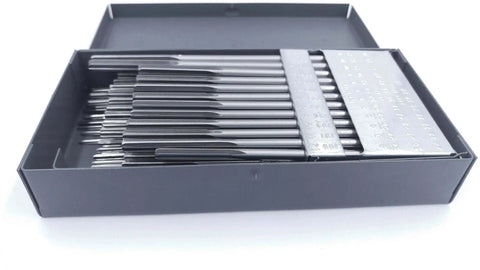 60 Piece No 1 Through No 60 HSS ANSI Chucking Reamer Set In Huot USA Indexed Metal Box Pro Grade Drill Reaming Kit
