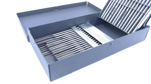 60 Piece No 1 Through No 60 HSS ANSI Chucking Reamer Set In Huot USA Indexed Metal Box Pro Grade Drill Reaming Kit