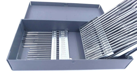 60 Piece No 1 Through No 60 HSS ANSI Chucking Reamer Set In Huot USA Indexed Metal Box Pro Grade Drill Reaming Kit