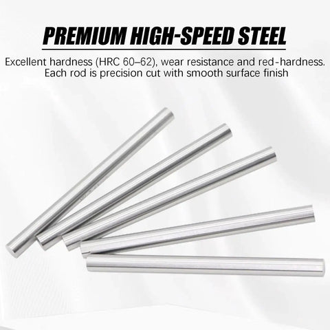 High Speed Steel Rod Three Eighths Inch By Seven Point Eight Inches Precision Ground For DIY Metalworking Lathe Milling And Cutting Tools M2