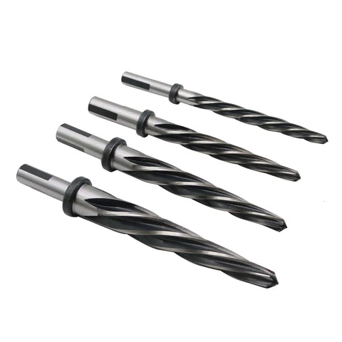 ProGrade HSS Taper Chucking Reamer Set For Drill Construction, 4-Piece, Sizes Three Eighths to Quarters, Tapered Point, Yunnergo