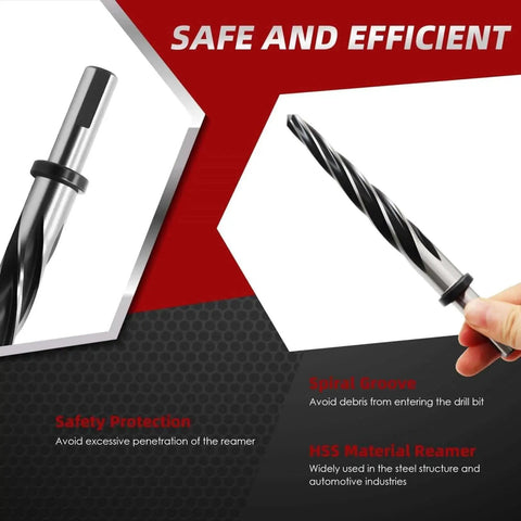 Five Eighth Inch Bridge Reamer Construction Reamer With One Half Inch Shank HSS Taper Bit showing spiral groove and shank