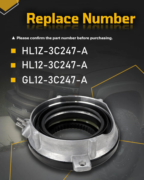 HocvrlX auto locking hub actuator, metallic silver with black inner ring, for 4x4 Ford F-150 Expedition.