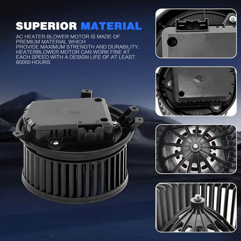 HVAC Blower Motor With Brushless Motor And Fan Cage For Cadillac XTS 2013 2019 And Chevy Impala 2014 2020 Front Side Replacement 22960485 23114667 OE Replacement Direct Fit POHILA with superior material description and multiple view angles