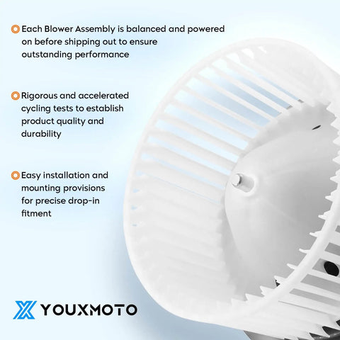 Replacement HVAC Blower Motor Assembly With Fan Cage For 1999 2007 Ford F250 F350 Super Duty And 2000 2005 Excursion XC3Z19805CA 700099 2C3Z19834AA PM292