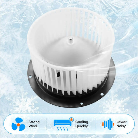 Replacement HVAC Blower Motor Assembly With Fan Cage For 1999 2007 Ford F250 F350 Super Duty And 2000 2005 Excursion XC3Z19805CA 700099 2C3Z19834AA PM292 on winter background