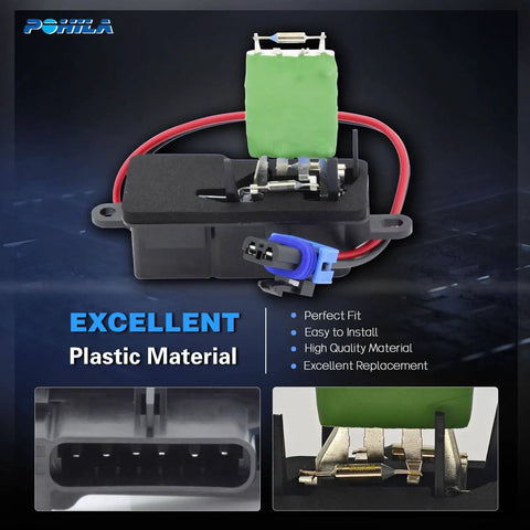 Front HVAC Blower Motor Resistor With Harness For Chevy GMC Express Savana Vans 1996 2014 Plug And Play showcased in packaging
