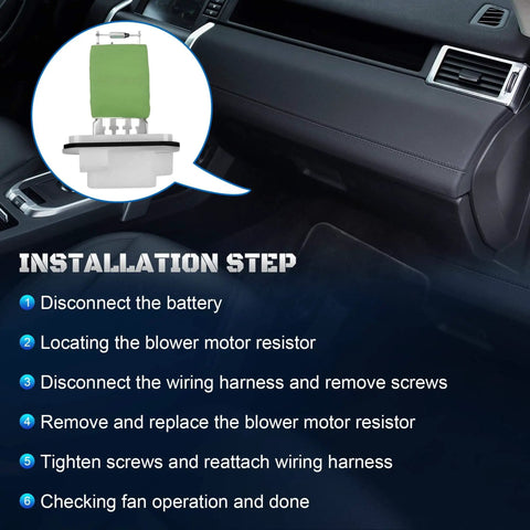 HVAC Blower Motor Resistor Kit 973 434 Replaces 15218254 for installation instructions in vehicle dashboard