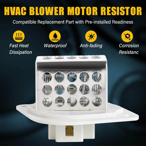 HVAC Blower Motor Resistor for Jeep Wrangler TJ XJ and Cherokee Replaces OE RU353 RU1046 4864957 3A1101 CR158