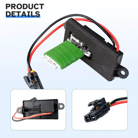 Front HVAC Blower Motor Resistor Kit For Chevy Silverado Trucks 1500 2500 3500 Tahoe Suburban Avalanche GMC Sierra Yukon XL Cadillac Escalade 1999 To 2006 Replacement AC Climate Control Module showing components and wiring details