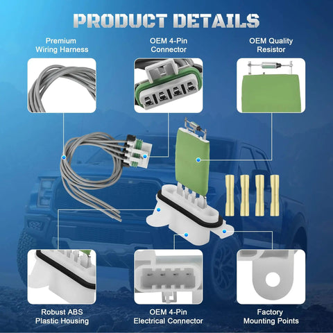 HVAC Blower Motor Resistor Kit 973 434 Replaces 15218254 for Chevy Colorado 2004 Through 2012 layout with components