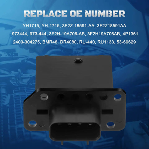 Beefy HVAC Blower Motor Resistor Replacement YH1715 for Ford F Series F 150 F 250 F 350 Escape Expedition Mustang Lincoln Mercury Mariner Manual AC Control Replaces 3F2Z 18591 AA 2004 To 2014 Compatible