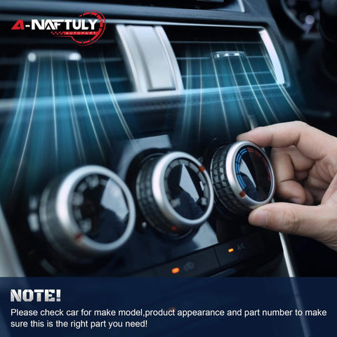 Hand adjusting HVAC controls in a vehicle with visible air vents.