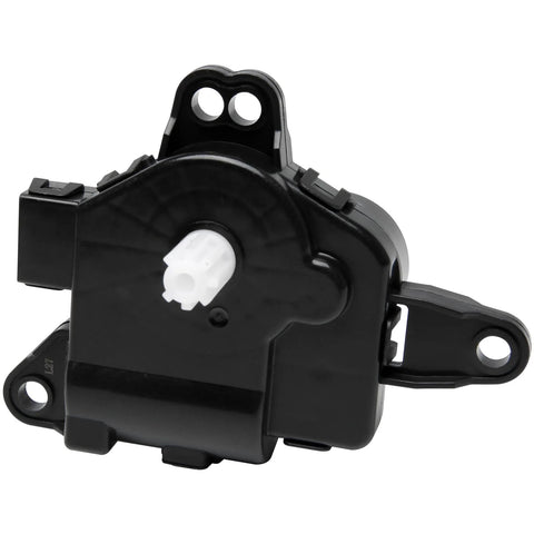 HVAC mode actuator vent control, left main for Hyundai and Kia, black housing with white spline shaft.