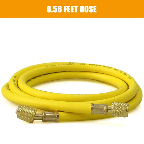 Nitrogen Regulator 6.6 Ft Hose, 0 to 800 PSI Outlet, CGA580 Inlet for HVAC Purging with Brass Fittings