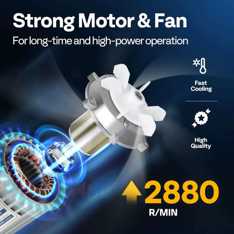 Illustration of motor in Efficient 110V One Half HP HVAC Vacuum Pump Kit with Two Stage Pumping and 5 CFM Flow by VIVOHOME