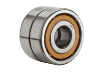 Duplex Hybrid Angular Contact Ball Bearing delivers high precision, low-friction performance with ceramic balls, side view.