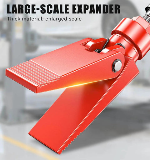 Close-up of large-scale expander from Pro Grade 12 Ton Hydraulic Body Repair Kit With Portable Floor Jack Ram Pump Set