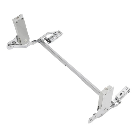 Adjustable hydraulic buffer cabinet door hinges with vertical swing lift-up, 7.72-8.82 lbs capacity, chrome-plated iron