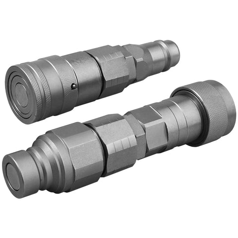 Flat Face ISO 16028 To ISO 5675 Pioneer Style Hydraulic Quick Connect Coupler Adapter Set With Dust Caps