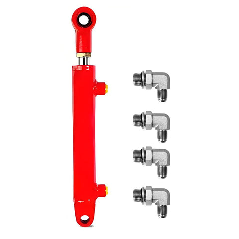 ✝️ .5x6 Hydraulic Cylinder 2 Ton Double Acting Welded Hydraulic Cylinder 1.5" Bore x 6" Stroke with 3/8" JIC, connectors shown