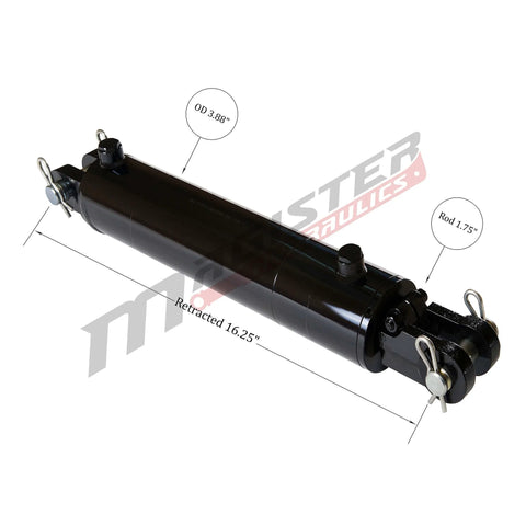 ✝️ Hydraulics Double Acting Hydraulic Cylinder - Clevis End Hydraulic Cylinder 3500 PSI - Heavy Duty Clevis 3.5" bore 6" Stroke (3.5x6)