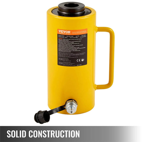 Hydraulic Cylinder Jack 30Ton, Solid Ram Hydraulic Cylinder 4Inch, Stroke Single Acting Hydraulic Cylinder with quick connector
