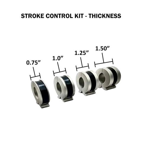 Stroke Control Kit For Hydraulic Cylinders With Four Clamp Sizes 0.75 Inch 1.00 Inch 1.25 Inch And 1.50 Inch Thick Clamps