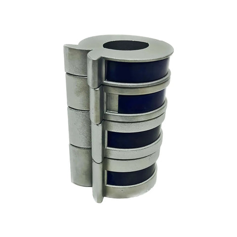 Stroke Control Kit For Hydraulic Cylinders With Four Clamp Sizes showing stacked metal clamps for 1.125 to 1.5 inch rods