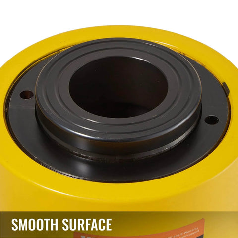 Close-up of 60T 2 Inch Hydraulic Cylinder Jack Hollow Single Acting Hydraulic Ram Cylinder 50mm Hydraulic, smooth surface detail