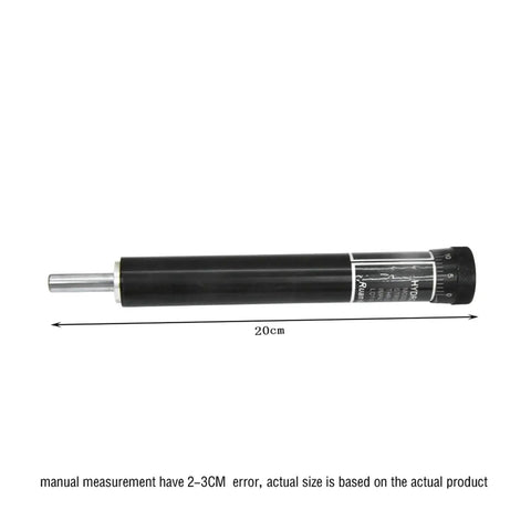Hydraulic Damper Regulator RB 2430 For 30mm Stroke, compact oil-filled cylinder, showing 20cm length, DIY friendly installation.