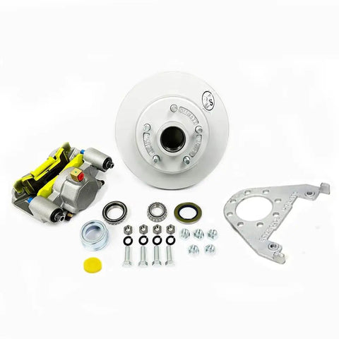 Maxx Hydraulic Disc Brake Kit for Tandem Axle, 3,500 Lb Capacity, Includes Dacromet Calipers, TruRyde Bearings, and 20 Ft Hose