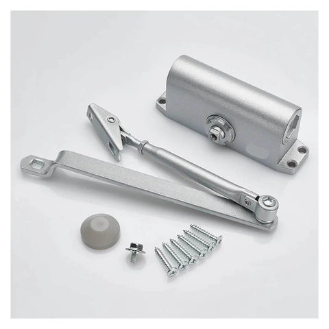 Hydraulic Door Closer with Adjustable Speed, Built to Last Heavy Duty Arm, Limiter for Soft Close, Supports 85 Kg Max Load