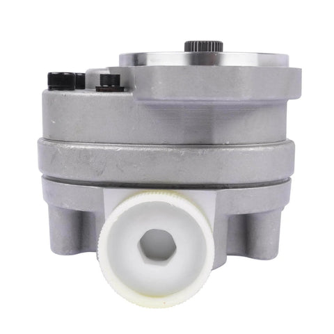 Front view of Getanye Hydraulic Gear Pump 7000311 Replacement for Bobcat S70 Skid Loader showing metal construction and fitting.