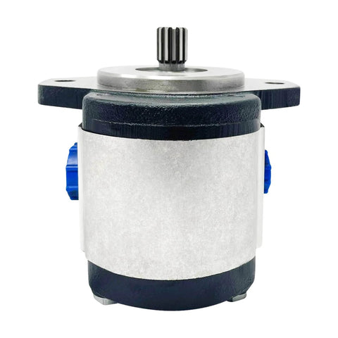 Magister Hydraulics Gear Pump 13 Tooth Spline Shaft 1.7 CID 5-22 GPM CCW Rotation, cast iron, front view
