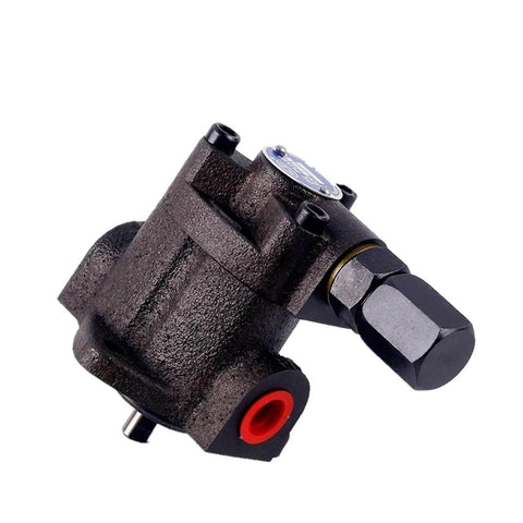 KOTIRCYY Hydraulic Gear Pump TOP Trochoid Oil with Relief Valve TOP-12AVB, compact side view with red and black connectors.
