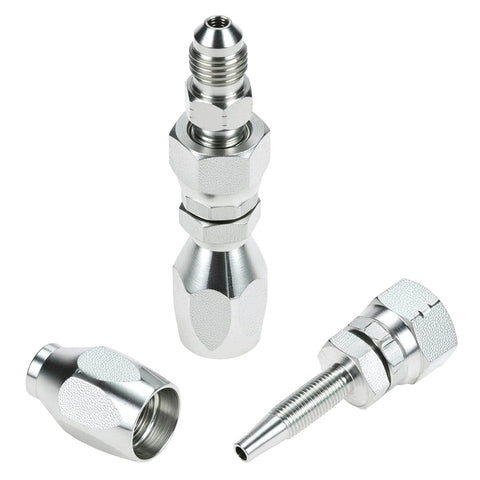 Hydraulic Hose Repair Kit Two Pack One Quarter Inch Inner Diameter Reusable Field Fittings For SAE 100R5 Braided Hoses