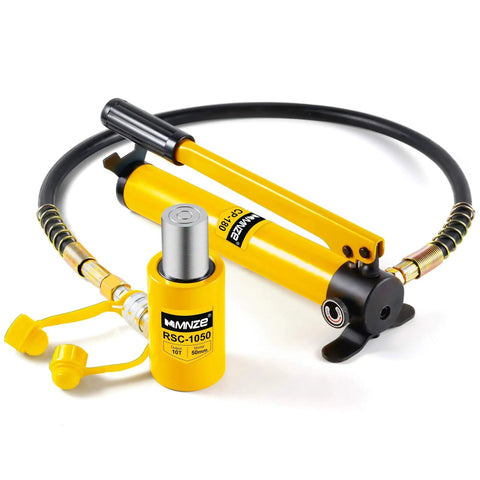 10 Ton Hydraulic Cylinder Jack Kit With 2 Inch Stroke And CP 180 Hand Pump Porta Power Ram Single Acting Auto Retract