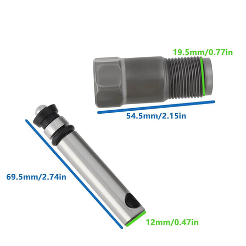 2 Sets of 2-20 Tons Hydraulic Jack Oil Pump Piston Set showing dimensions 69.5mm, 54.5mm, and 19.5mm with strong fit and operation