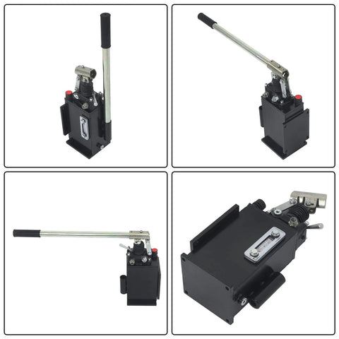 LiGuVCY Hydraulic Piston Hand Pump with Changeover Valve for Double Acting Cylinder, 1-Quart Steel Tank, 3,600 PSI, 3/8" NPTF.