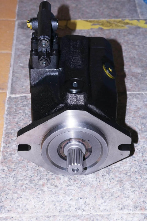 Front view of Solarhome 262-5203 2625203 Hydraulic Piston Pump compatible with Caterpillar Telehandler TH460B TH560B Engine CAT 3054 3054E
