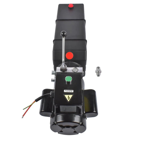 Front view of Heavy Duty Hydraulic Power Unit For Car Lifts And Dump Trailers With Two Point Two KW 220V AC Motor 3450 RPM 4 Gallon Sealed Reservoir Single Phase 2950 PSI Max Relief High Flow Hydraulic Pump Mixizap