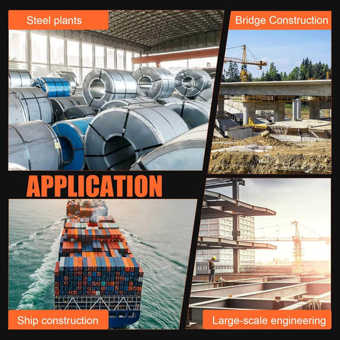 Steel coils, bridge and ship construction, large-scale engineering application examples.