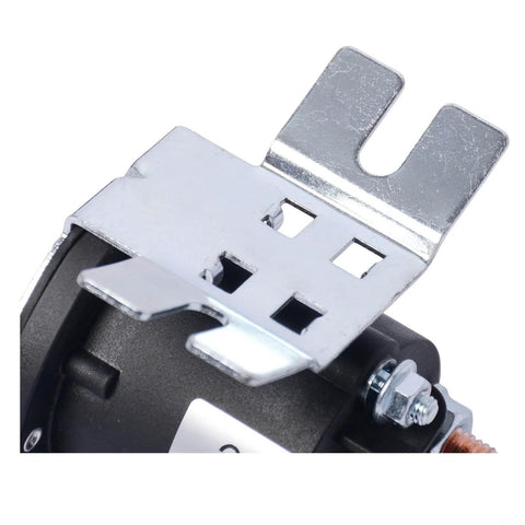 Close-up of the bracket on the ✝️ 179327 Hydraulic Pump Motor 414850 for RV Leveling Systems, showing sturdy metal construction.