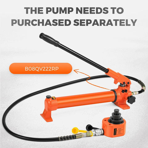 Hydraulic Ram Jack 30T Low Profile Porta Power Cylinder Multi-Section 2.13" Stroke Lifting Cylinder for Machinery Shipbuilding Bridge Construction shown with separate pump requirement
