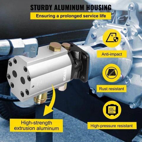 Bestauto Hydraulic Wood Splitter Pump 3000 PSI 2 Stage Log Splitter Pump 13 GPM aluminum housing details and features
